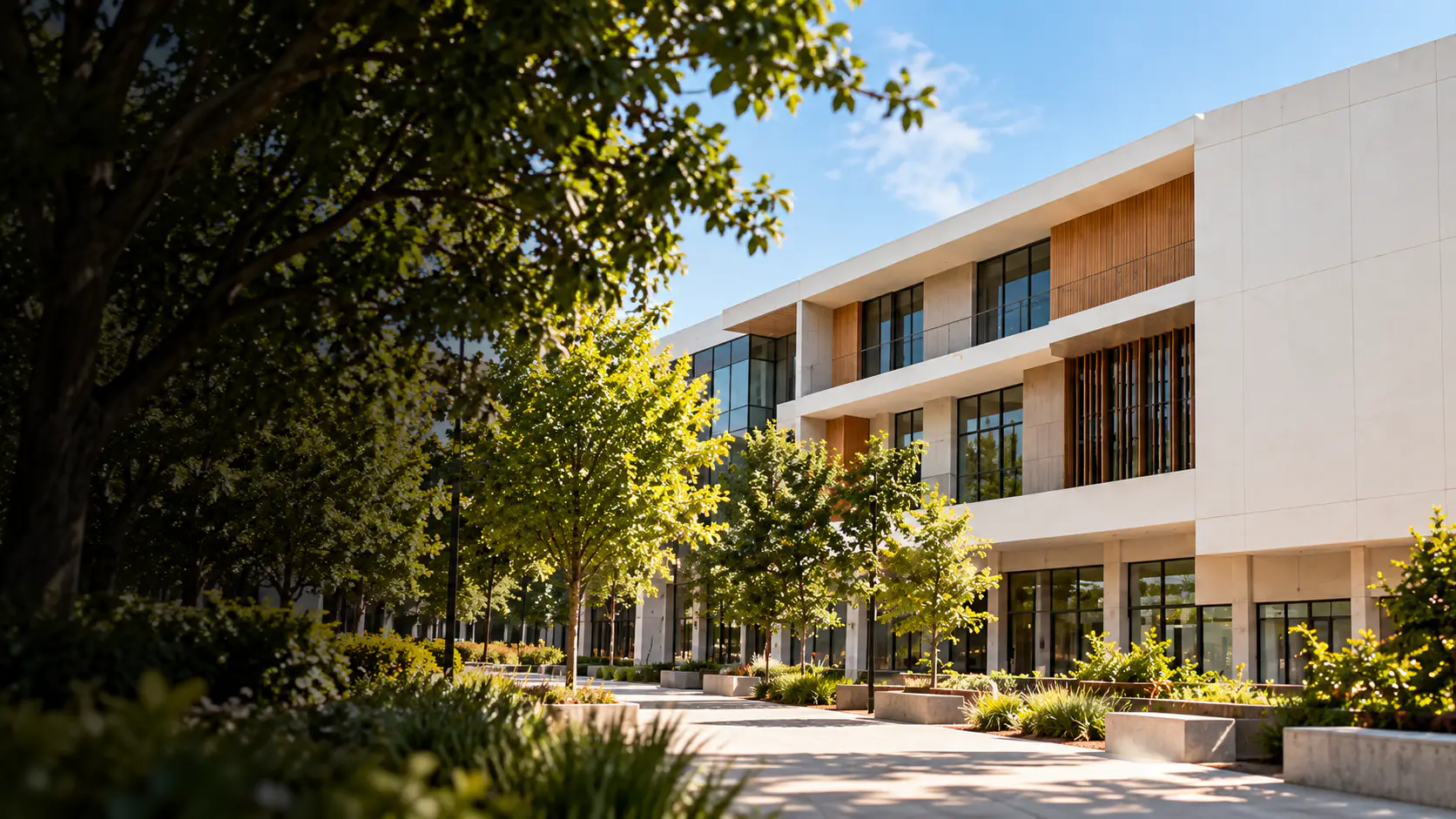 A modern school campus designed for connected learning